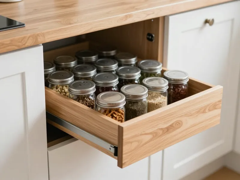 Huntsville Quality Kitchen Cabinets installer at work on a kitchen cabinet project